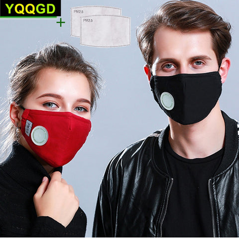 Fashion Unisex Cotton Breath Valve PM2.5 Mouth Mask